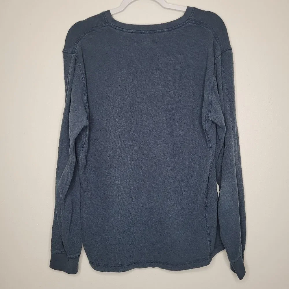 Levi's Made & Crafted navy blue henley Shirt Classic Size Large